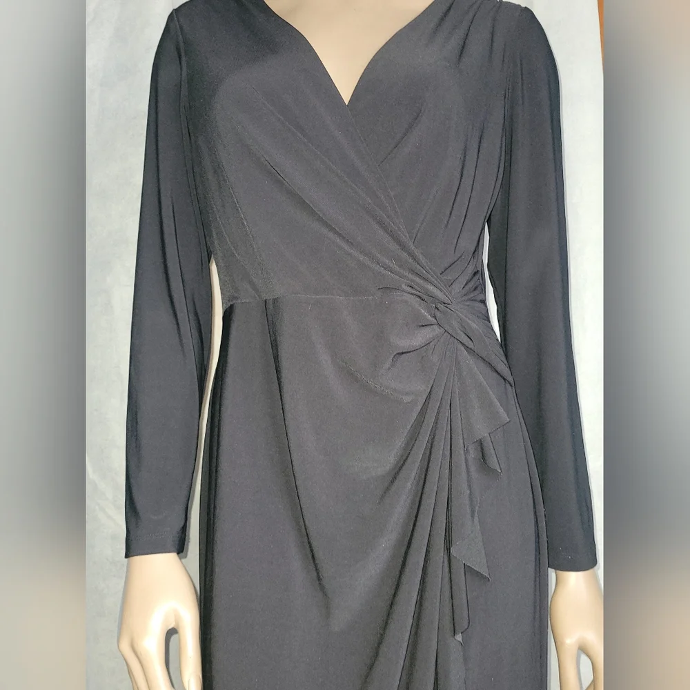 American Living Ruffled Faux Wrap Long Sleeved Dress - Picture 1 of 10